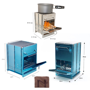 Parrillas de Barbacoa Plegables Multifuncionales 2 en 1 de Acero Inoxidable para Acampar y Cocinar con Leña - Product Image 2