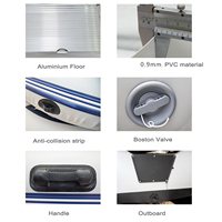 Chinesischer Fabrikpreis Aufblasbares Sportboot mit Aluminiumboden, Aufblasbares PVC-Ruderboot