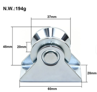 Roue de portail coulissant en acier contemporain, galvanisée, à rainures en V, Y, U, épaisseur 3 mm, faible bruit, design moderne pour application sur porte