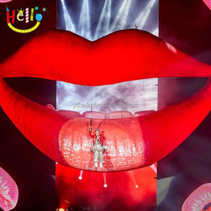 Modelo de boca inflable <span class=keywords><strong>gigante</strong></span>, beso inflable, labios rojos inflables para escenario, concierto, fiesta y espectáculo, Día de San Valentín - Product Image 1