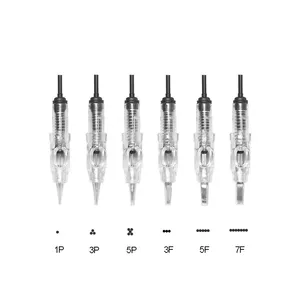 Wegwerp Gesteriliseerde Tattoo Naalden 1rl 0.18/0.25Mm Microneedle Carridges Voor 600D-G Gemakkelijk Klik Agulhs Tips