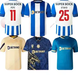 Camisa de futebol Dragon FC 24 Portos versão jogador 2023 2024 Campeões Pepe Sergio Oliveira Mehdi Luis Diaz Matheus