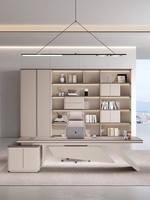 Escritorio Ejecutivo Moderno Convertible, Mesa Ajustable en Altura, Superficie de PVC, Muebles de Oficina Comerciales con Diseño Minimalista