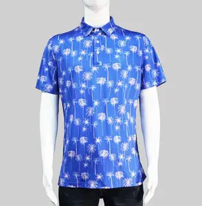 Sports Dry Comfort Golf Men's Polo Shirts Logo Printed Sublimation Blank Polyester Golf T Shirts Men's Polo Shirts For Men