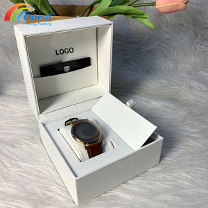 Boîte à montre en cuir PU, vente en gros d'usine, avec logo argenté personnalisable, coussin doux pour montre à l'intérieur, luxe, pour une seule montre - Product Image 3