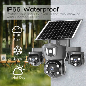 Nouvelle Arrivée Caméra de Surveillance Solaire IP66 V380 12MP 4K Extérieure Sécurité Domestique Audio Bidirectionnel Vision Nocturne Grand Angle Cloud - Product Image 3