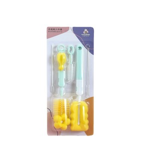 Juego de cepillos para biberones de seis piezas con esponja y cabezales de repuesto para limpieza de biberones - Product Image 5