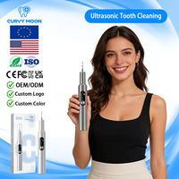 Kit de Blanqueamiento Dental CURVY MOON, 5 Modos, Removedor de Sarro, Placa y Cálculos, Limpiador Dental Eléctrico con Luz LED