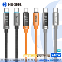 Câble de charge rapide Type C OLED 240W, transfert de données 40 Gbps 8K avec USB4 Thunderbolt pour ordinateur portable, écran, téléphone, câble USB C