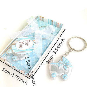 هدايا جديدة لحفل الطفل باللون الوردي/الأزرق تصميم عربة أطفال هدية عيد الميلاد في التعميد - Product Image 4