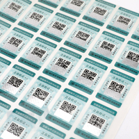 Étiquette adhésive de sécurité personnalisée avec code QR holographique 3D, données variables anti-contrefaçon, impression haute technologie