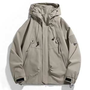 Chaqueta de Motocicleta Impermeable para Hombre, Cuello Alto, Tela de Lona, para Montañismo, Viajes, Moda, Cómoda y Cálida - Product Image 1