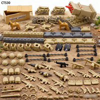Mini Figurines Militaires Armes et Pistolets Blocs de Construction, Équipements Militaires pour Soldats en Plastique
