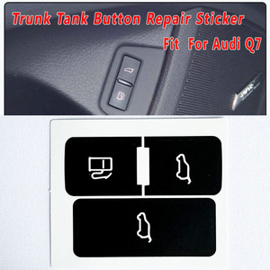 Audi Q7 <b>Trunk</b> Button Repair Sticker <b>Black</b> PVC Adhesive Cover For Luggage Opening Closing Control - Product Image 5