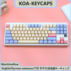 141 <span class=keywords><strong>touches</strong></span> ISO Enter <span class=keywords><strong>PBT</strong></span> KOA Profil Anglais Japonais Coréen Russe Mécanique Clavier Keycaps Set - Product Image 2