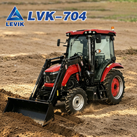 Tracteur certifié CE EPA 70HP 4WD, tracteur hydraulique portable pour la culture agricole et la construction municipale