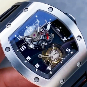 High-quality Rose Gold Skeleton <b>Automatic</b> Watch With Black Rubber Strap - Product Image 6