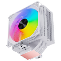 Snowman pendingin udara CPU, pipa panas 5V ARGB 4 dengan radiator kipas pendingin PC untuk komputer PC Desktop