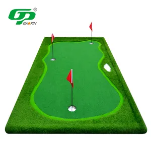 Campo de golfe interno portátil personalizável com grama artificial, mini esteira verde para treinamento de golfe, uso ao ar livre e portátil