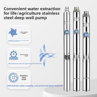 Pompe à puits profond en acier inoxydable QJ pour collecte de rivière, à faible bruit, avec rotor résistant à l'usure pour le traitement du sable et enroulement entièrement en cuivre, 10 % de sable