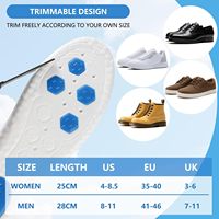 Semelles 4D Cloud pour Hommes : Confort Sportif, Amorti Talon et Avant-Pied, Soutien de la Voûte Plantaire pour la Course et le Basketball