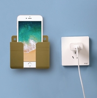 Support de charge pour téléphone portable, support mural adhésif, support de télécommande, boîte de rangement