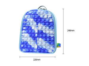 TOYSRUNNER Silicone Push Pop Backpack School Toy Bag with Cartoon Rainbow Bubble <b>Popper</b> <b>Fidget</b> Tool for Stress Relief - Product Image 5
