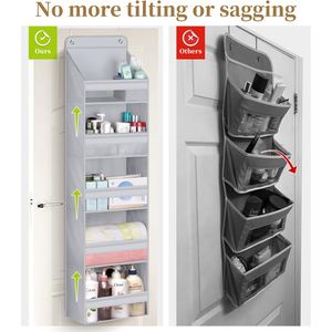 Organisateur de porte à 5 étagères avec fenêtre transparente pour rangement suspendu dans le placard - Product Image 2