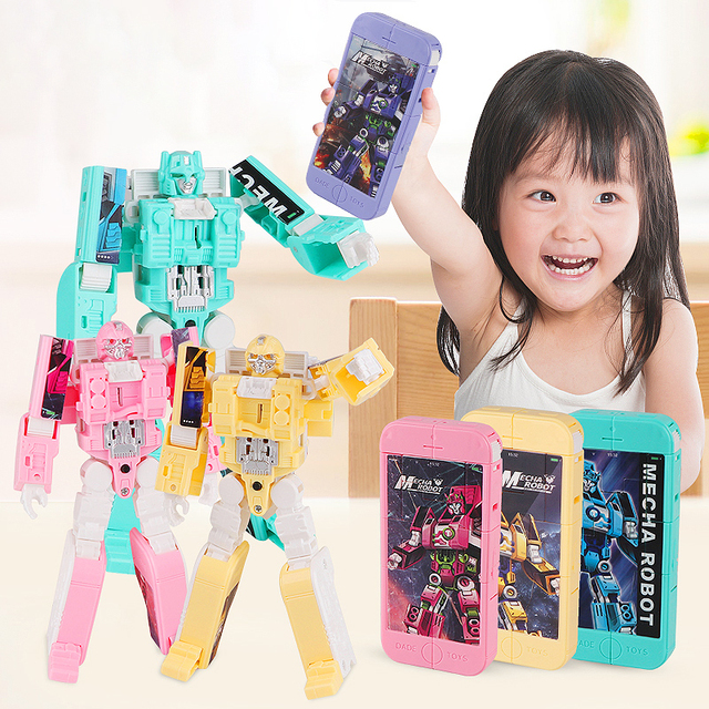 Deformation Robot Toy Mobile Phone Multi-function Lighting Story Machine Other Educational Toys Plastic 5 to 7 Years Attractive