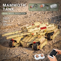 MOULD KING 20011 Technical, 3296+ Piezas, Juguetes de Construcción MOC, Modelo de Tanque Mammoth Motorizado, Bloques de Construcción, Juguetes RC para Niños, Regalos