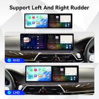 MOOKAKA Radio double écran 9,1 pouces pour BMW Série 7 2016-2018, CarPlay sans fil, lecteur vidéo, 4G Android 14, navigation GPS, Wifi