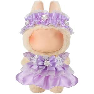 Unique 17cm Baby Doll Clothes Set Cute Purple Lace Dress & <b>Headband</b> Outfit Accessories for Play & Collection - Product Image 4