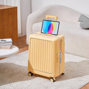 Vente en gros d'usine de valises de luxe à roulettes rigides en PC avec porte-siège confortable et ouverture dans le cadre en aluminium valises mignonnes pour bébés - Product Image 5