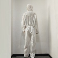 Combinaison de sécurité jetable ems, pièces de protection tuyaux, Bio, sachets 63G, combinaison en PP PE pour travail sans capuche, Non tissée, SMS 50 Gsm