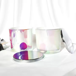 Luxury <strong>Glass</strong> <strong>Candle</strong> Container <strong>Holders</strong> Empty <strong>Glass</strong> <strong>Candle</strong> Jars With Lids <strong>Candle</strong> Jars - Product Image 6