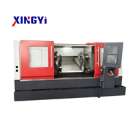 CNC1520 Perforación sincrónica opuesta para orificios internos de doble extremo mediante husillos gemelos, sin necesidad de torneado de la pieza.