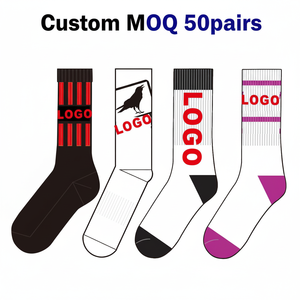 XIANGHUI vente en gros de chaussettes de sport d'équipage blanches de grande taille pour hommes chaussettes de basket-ball en caoutchouc respirant décontracté pour le travail de printemps d'hiver - Product Image 6