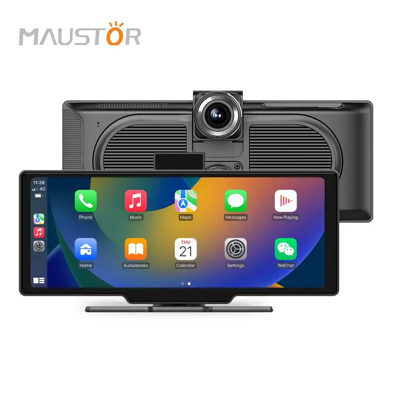 Maustor Latest 4K Light Sensor 10.26" IPS Touch Screen Dual Track Stereo Car Radio GPS Navigation Wireless Android Auto Carplay