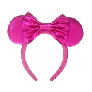 2022 New style Wholesale Custom Mouse Ears Elastic Fancy Sequin Bow Hair Bands Children party Hair Accessories