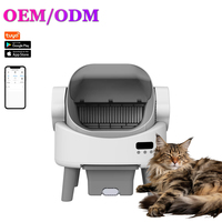 Bac à litière automatique extra-large à ouverture supérieure, contrôlé par application, en PP écologique, grande capacité 65L, nettoyage automatique, pour chats de grande taille