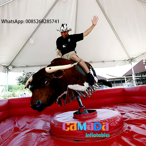 Máquina de Toro Mecánico para Patio Trasero, Juegos de Carnaval, Rodeo Mecánico, Colchón Inflable de 5m, Juego Competitivo Portátil, Certificado CE - Product Image 1