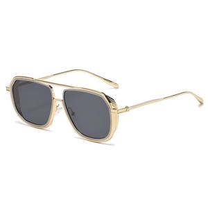Nouvelles lunettes de soleil polarisées UV400 à monture métallique, double pont, pour homme, style tendance, personnalité affirmée, en <span class=keywords><strong>acier</strong></span> inoxydable de haute qualité - Product Image 3