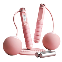 Corde à sauter 2 en 1 intelligente sans enchevêtrement Corde à sauter électronique réglable avec fil d'acier PVC ABS-Home Fitness Equipment