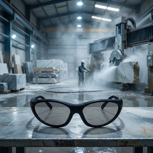 Lunettes de sécurité CE EN166 en gros avec support en mousse EVA de 3 mm, branches réglables, verres polarisés en PC pour le travail - Product Image 1