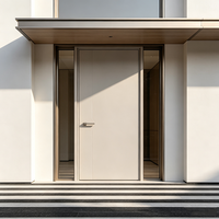 Portes coupe-feu en bois massif QI TAI, isolation acoustique, panneaux en cristal de carbone couleur crème, vente en gros, portes extérieures pour hôtels et chambres