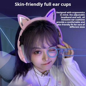 <span class=keywords><strong>ONIKUMA</strong></span> <span class=keywords><strong>K9</strong></span> หูฟังสำหรับเล่นเกมแบบมีหูแมว ไดรเวอร์ 50 มม. เสียงรอบทิศทาง 7.1 RGB แบบมีสาย ไมค์ตัดเสียงรบกวนแบบหน่วงเวลาต่ำ พีซี PS5 - Product Image 5