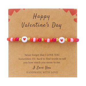 Bracelet à lettres multicolores tendance pour couple, bracelet à lettres personnalisé fait à la main, bracelet d'<span class=keywords><strong>amitié</strong></span> doux et amoureux pour cadeau de Saint-Valentin - Product Image 6