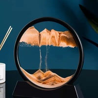 Décoration d'art abstrait 3D en sable mouvant, peinture au sable liquide rotative avec un design moderne et simple pour la maison, le bureau ou la table.