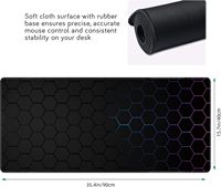 Tapis de souris gaming personnalisé grand format en caoutchouc naturel nid d'abeille violet pour PC, tapis de bureau avec clavier pour joueurs sur ordinateur