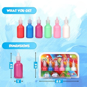 Peinture gonflante en gros, stylos de peinture gonflante métallisée, kit de coloriage 3D pour tissu, fournitures créatives de bricolage pour enfants - Product Image 4